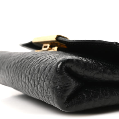 Burberry Signature Grain Calfskin Check Embossed Langley Crossbody Black 9 of 9