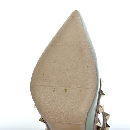 Valentino Garavani Patent Nappa Rockstud Ankle Strap 100mm Pumps 37.5 Green Tea Sorbet Poudre 12 of 16