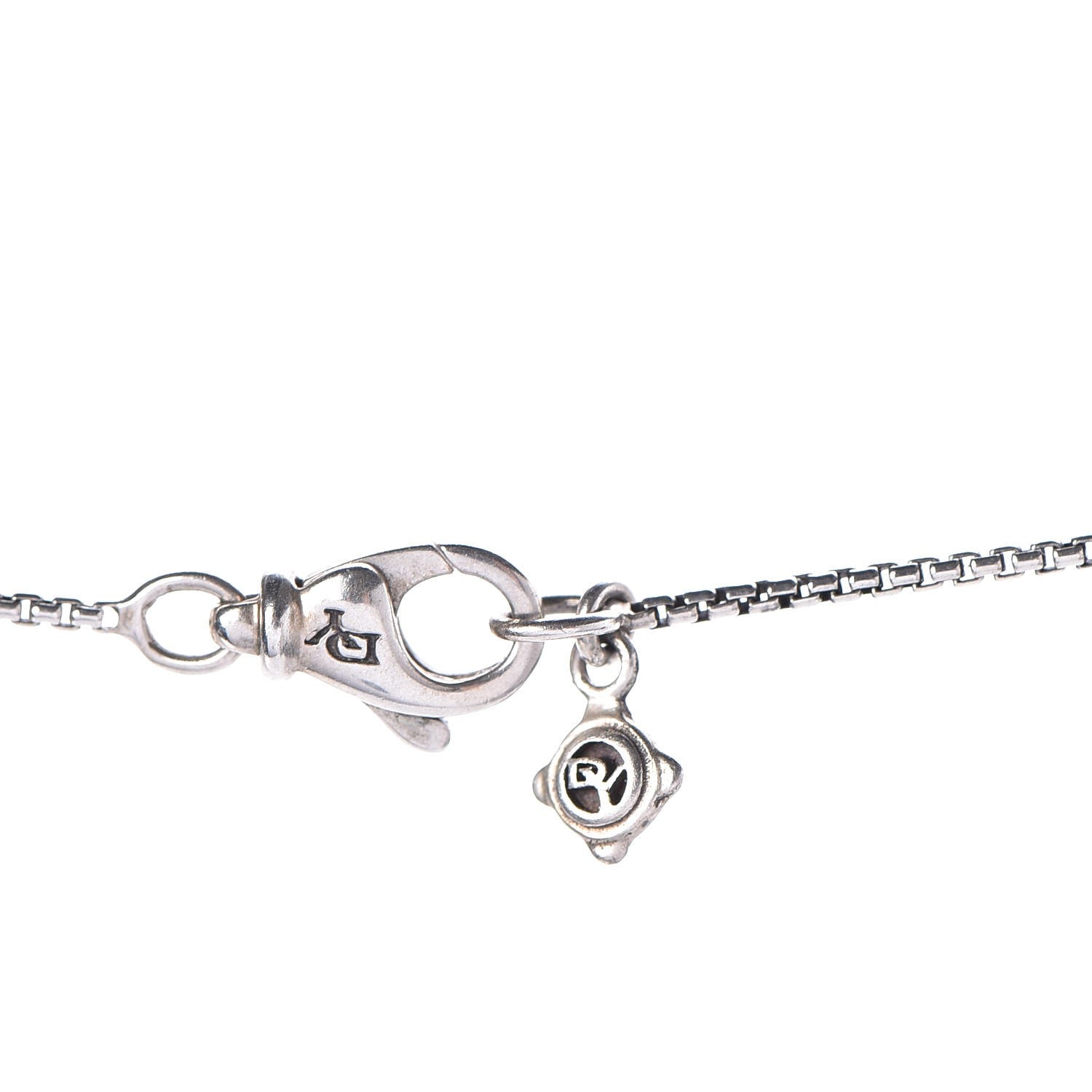 David Yurman Sterling Silver Diamond Hampton Blue Topaz 23mm Starburst Pendant Necklace 4 of 5