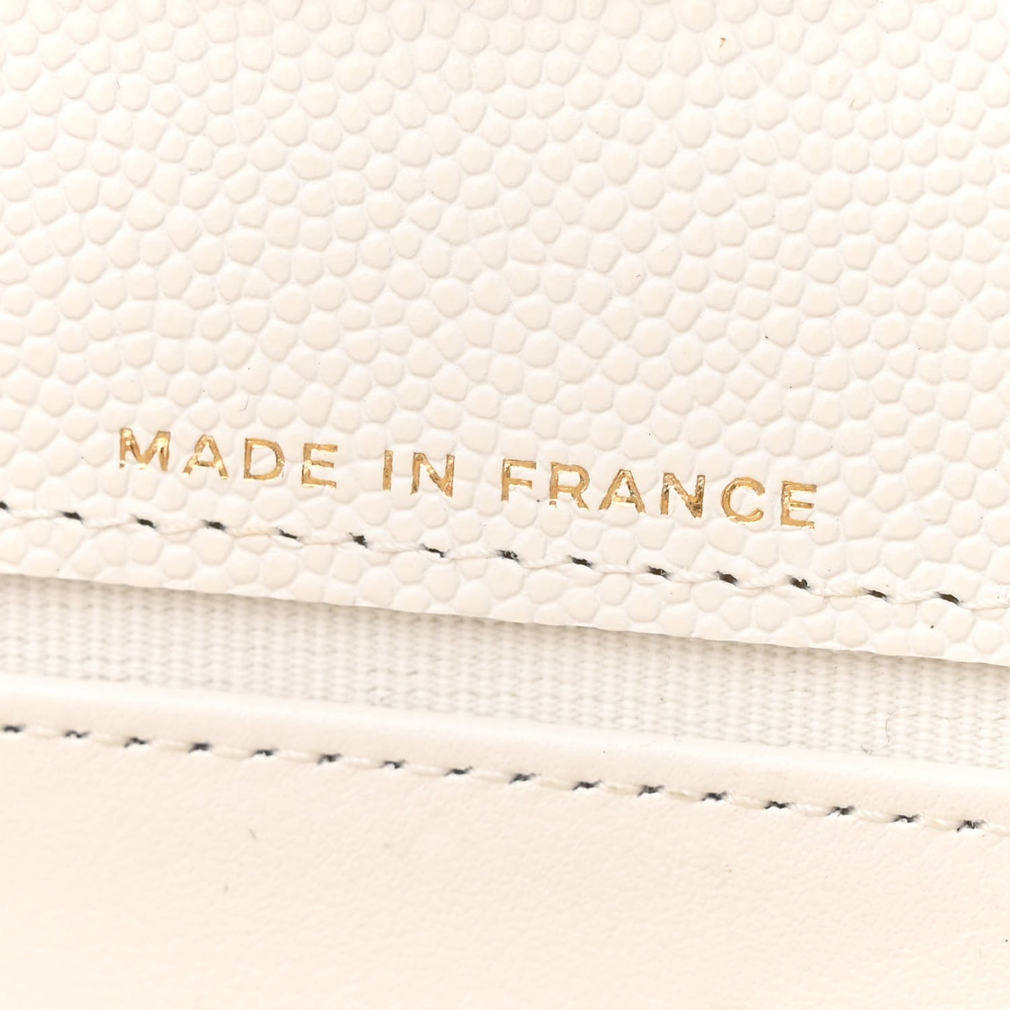 Caviar Quilted Enamel Coco Casino Flap Phone Holder With Chain White