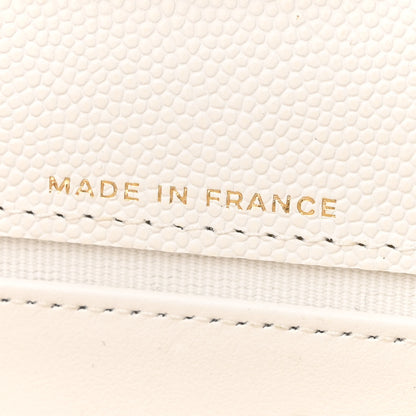 Chanel Caviar Quilted Enamel Coco Casino Flap Phone Holder With Chain White 7 of 12