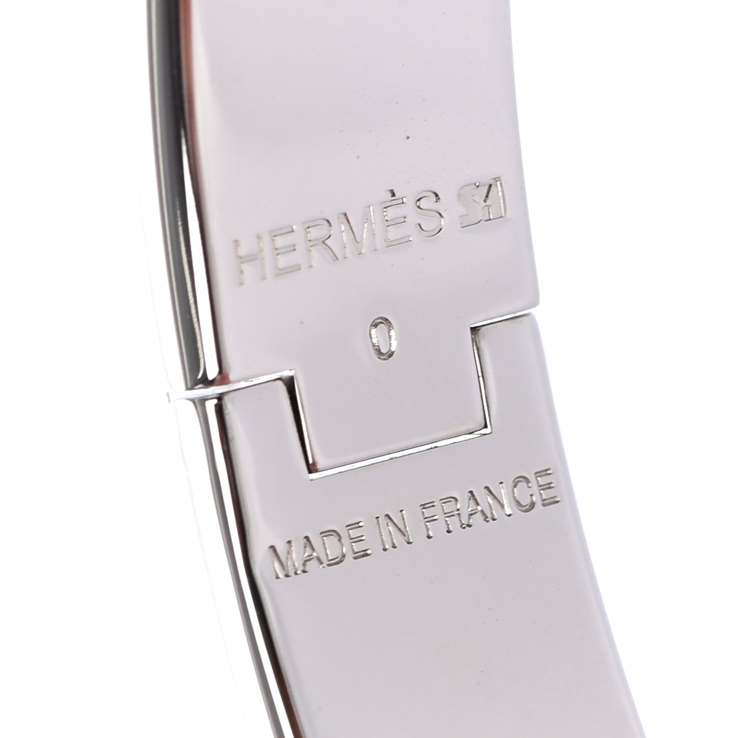 Enamel Narrow Clic Clac H Bracelet GM White