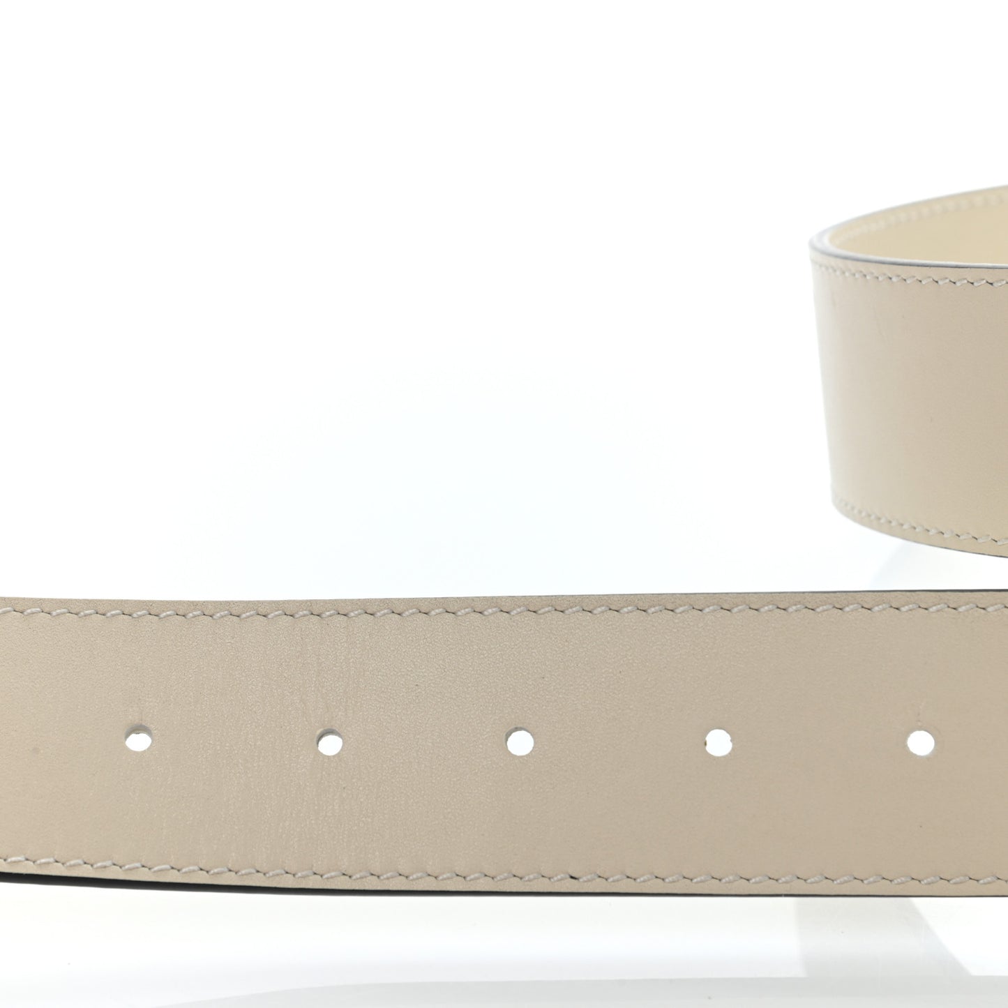 Calfskin Double G 40mm Belt 80 32 Mystic White