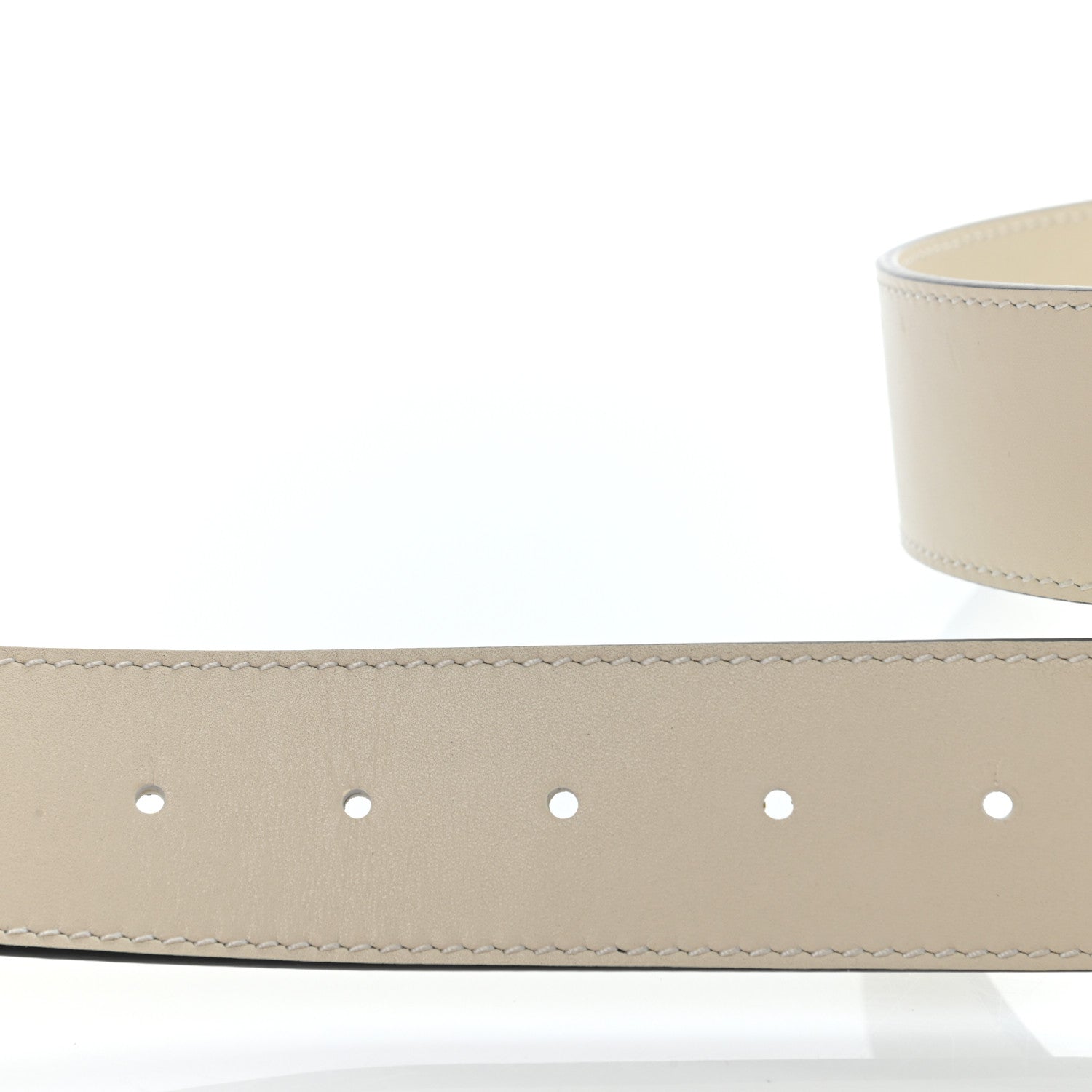 Gucci Calfskin Double G 40mm Belt 80 32 Mystic White 3 of 5