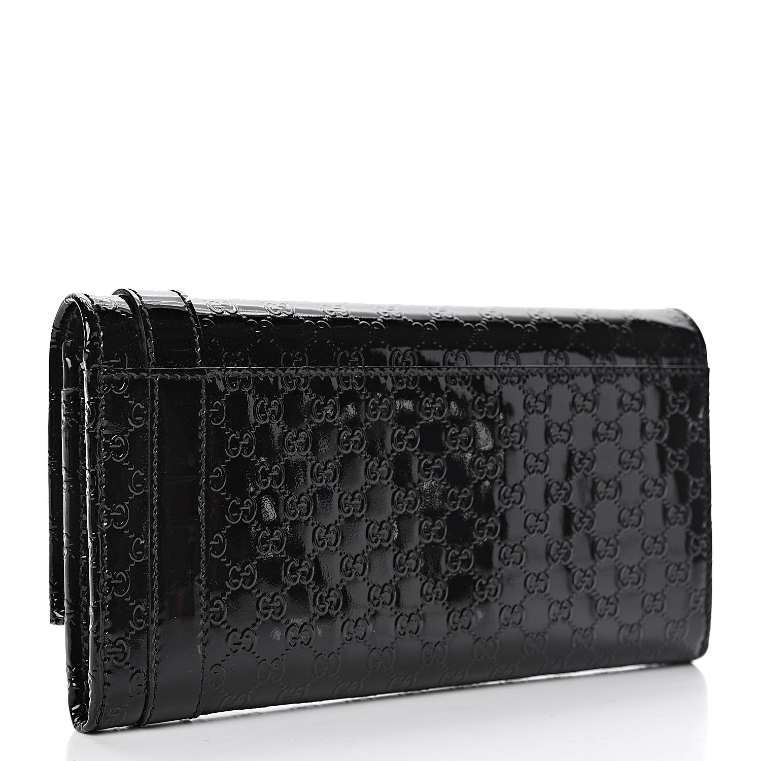 Gucci Patent Microguccissima Nice Wallet Black 3 of 9