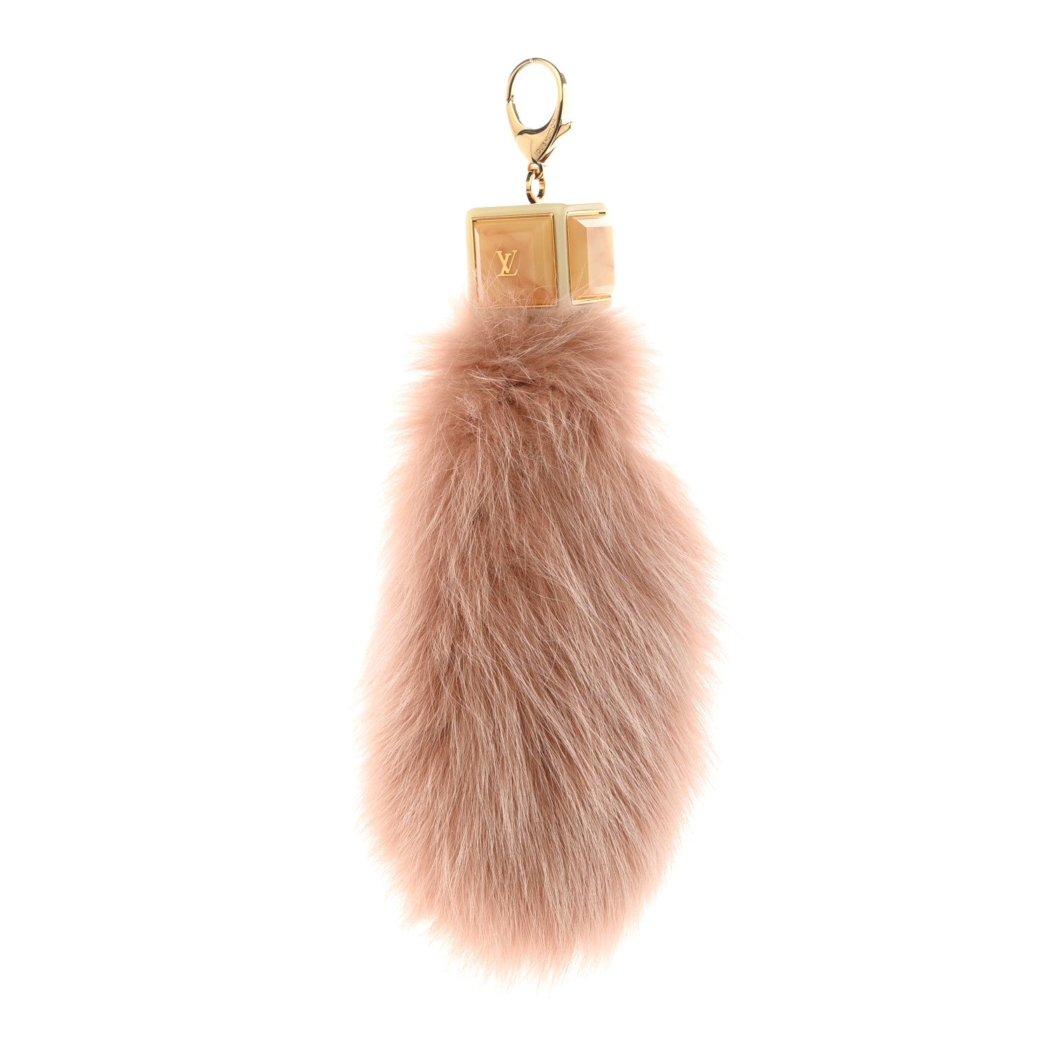 Louis Vuitton Fox Fur Foxy Key Holder Bag Charm Blush 1 of 3
