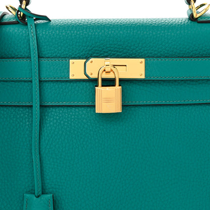 Hermes Taurillon Clemence Kelly Retourne 28 Bleu Paon 7 of 9