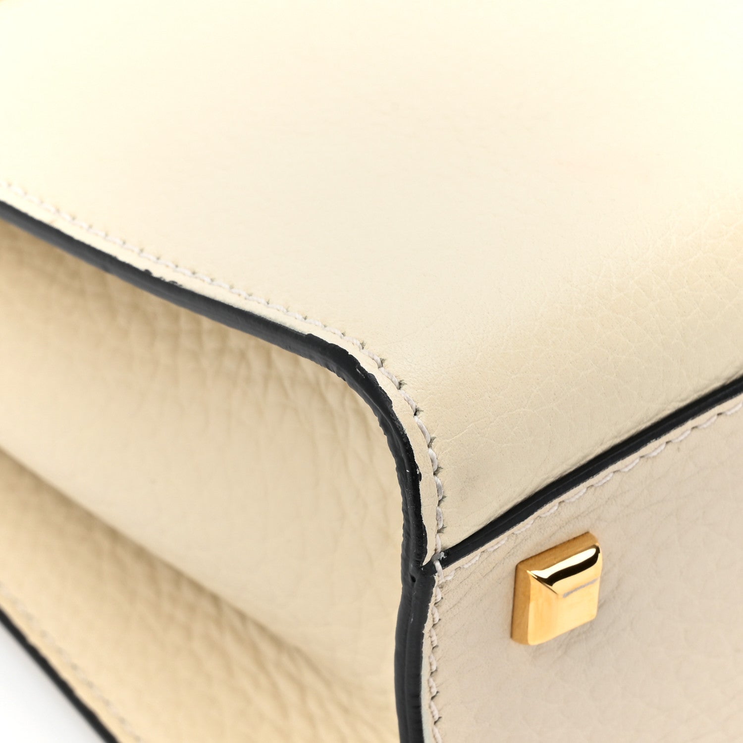 Valentino Garavani VALENTINO GARAVANI Grained Calfskin Medium My Rockstud Frame Bag Light Ivory 12 of 14
