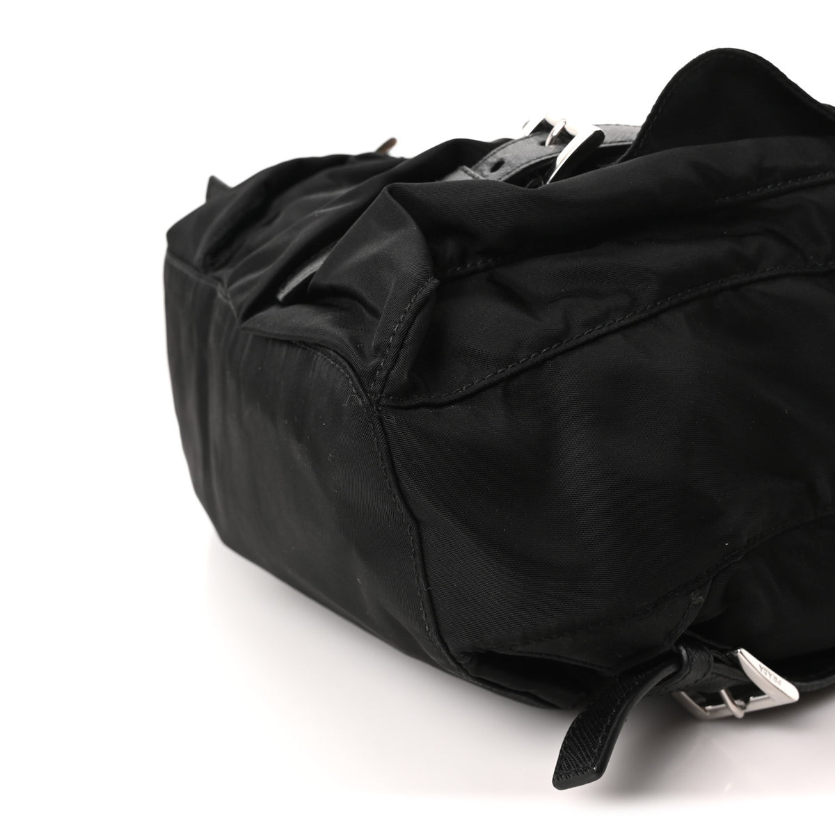 Tessuto Nylon Saffiano Medium Backpack Black