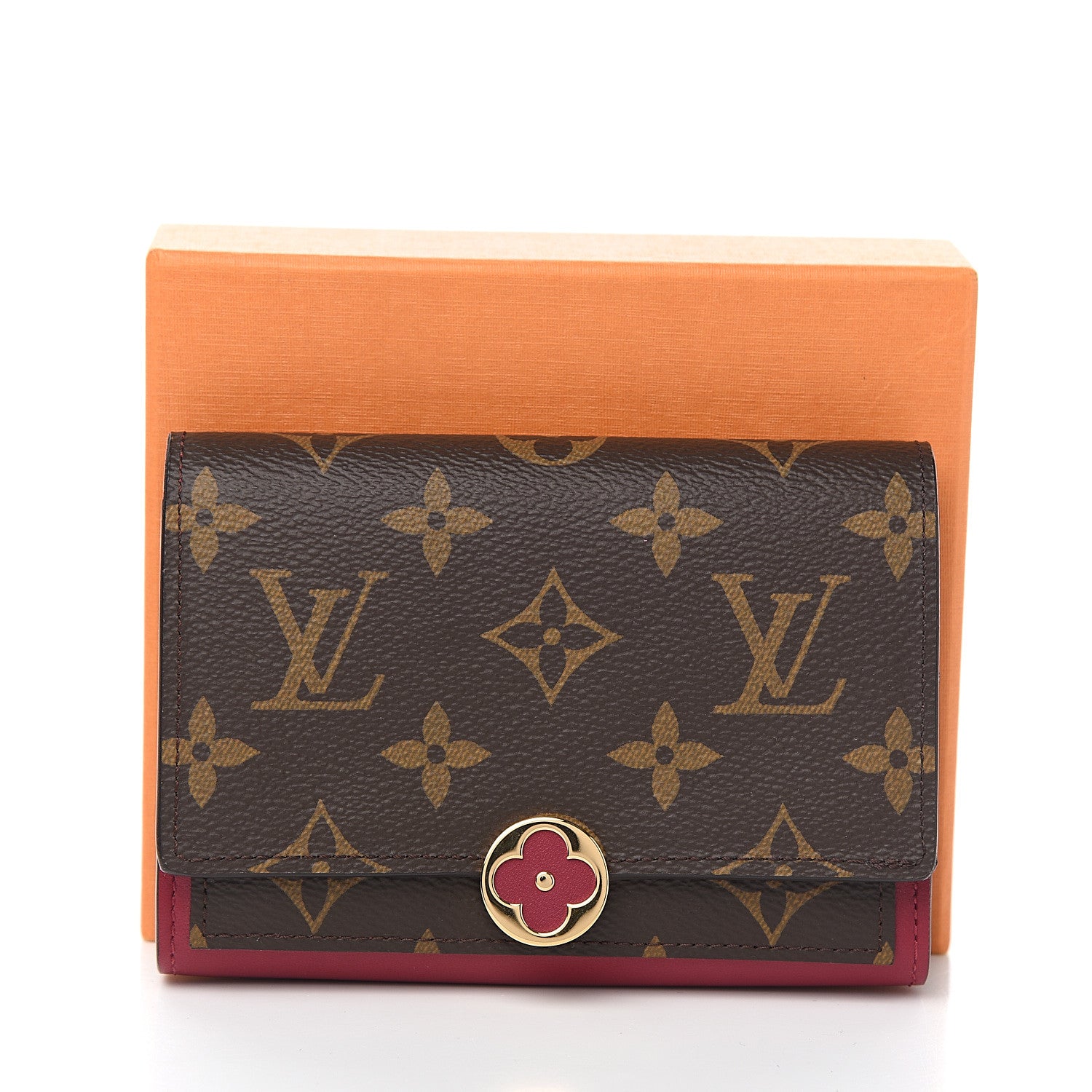 Louis Vuitton Monogram Flore Compact Wallet Fuchsia 5 of 5
