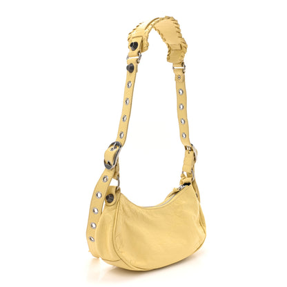 Balenciaga Agneau Arena Le Cagole Shoulder Bag XS Butter Yellow 4 of 11