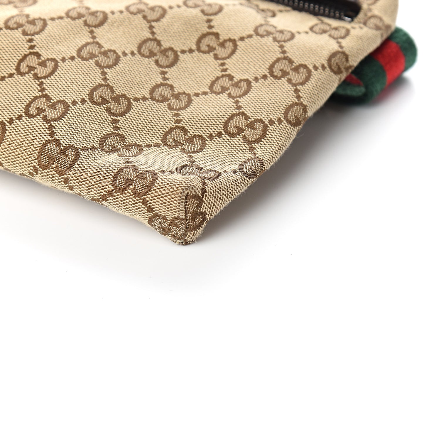 Monogram Web Belt Bag Dark Brown