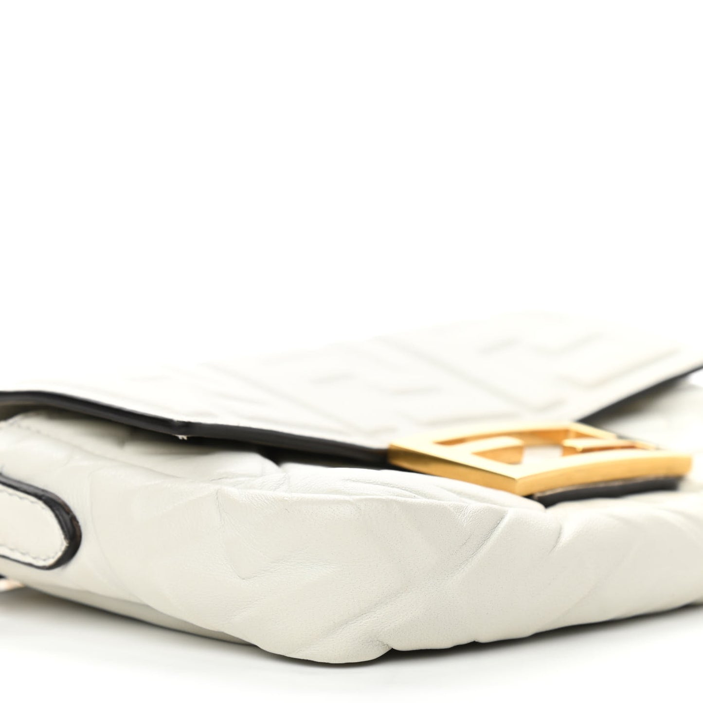 Nappa FF 1974 Embossed Mini Baguette White