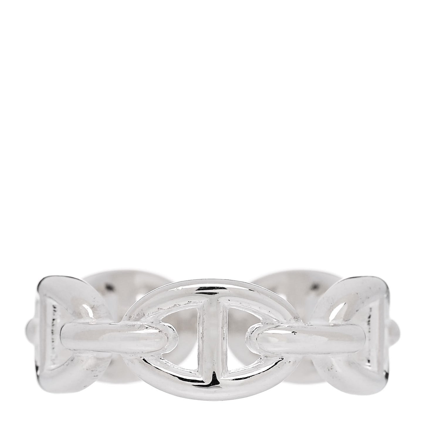 Sterling Silver PM Chaine d'Ancre Enchainee Band Ring 55 7.25