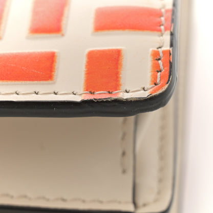 Fendi Vitello Liberty Bi-Color FF 1974 Embossed Small Kan I Shoulder Bag Camelia Aranciata 13 of 13