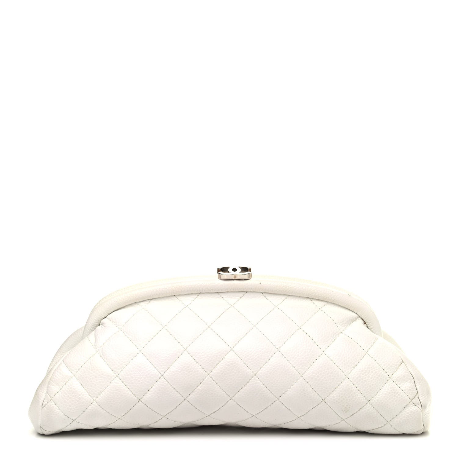 Chanel Caviar Quilted Timeless Clutch White 1 of 7