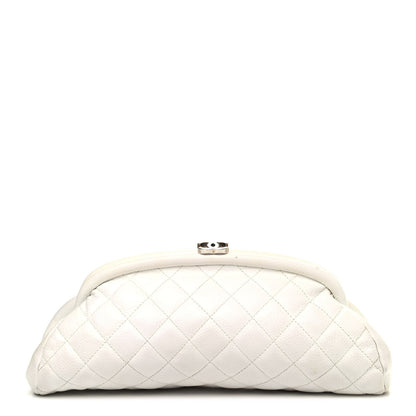 Chanel Caviar Quilted Timeless Clutch White 1 of 7