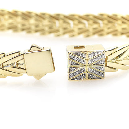 John Hardy 18K Yellow Gold Diamond 9mm Modern Chain Bracelet 5 of 5