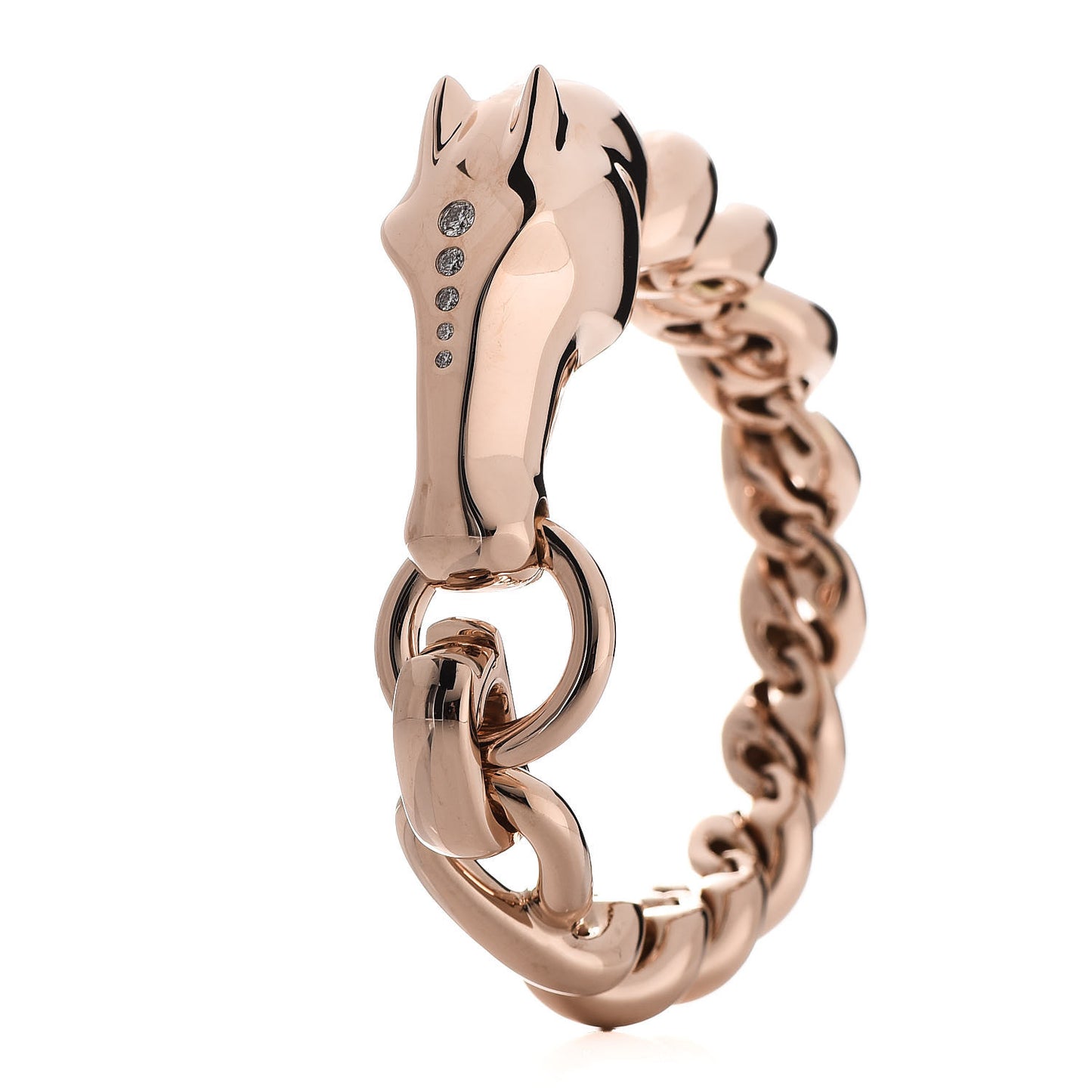 18K Rose Gold Diamond MM Galop Bracelet SH
