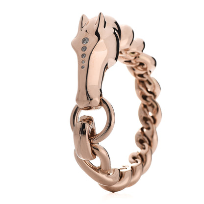 Hermes 18K Rose Gold Diamond MM Galop Bracelet SH 1 of 12