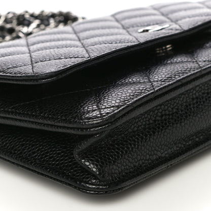 Chanel Caviar Quilted Wallet On Chain WOC Black 9 of 12