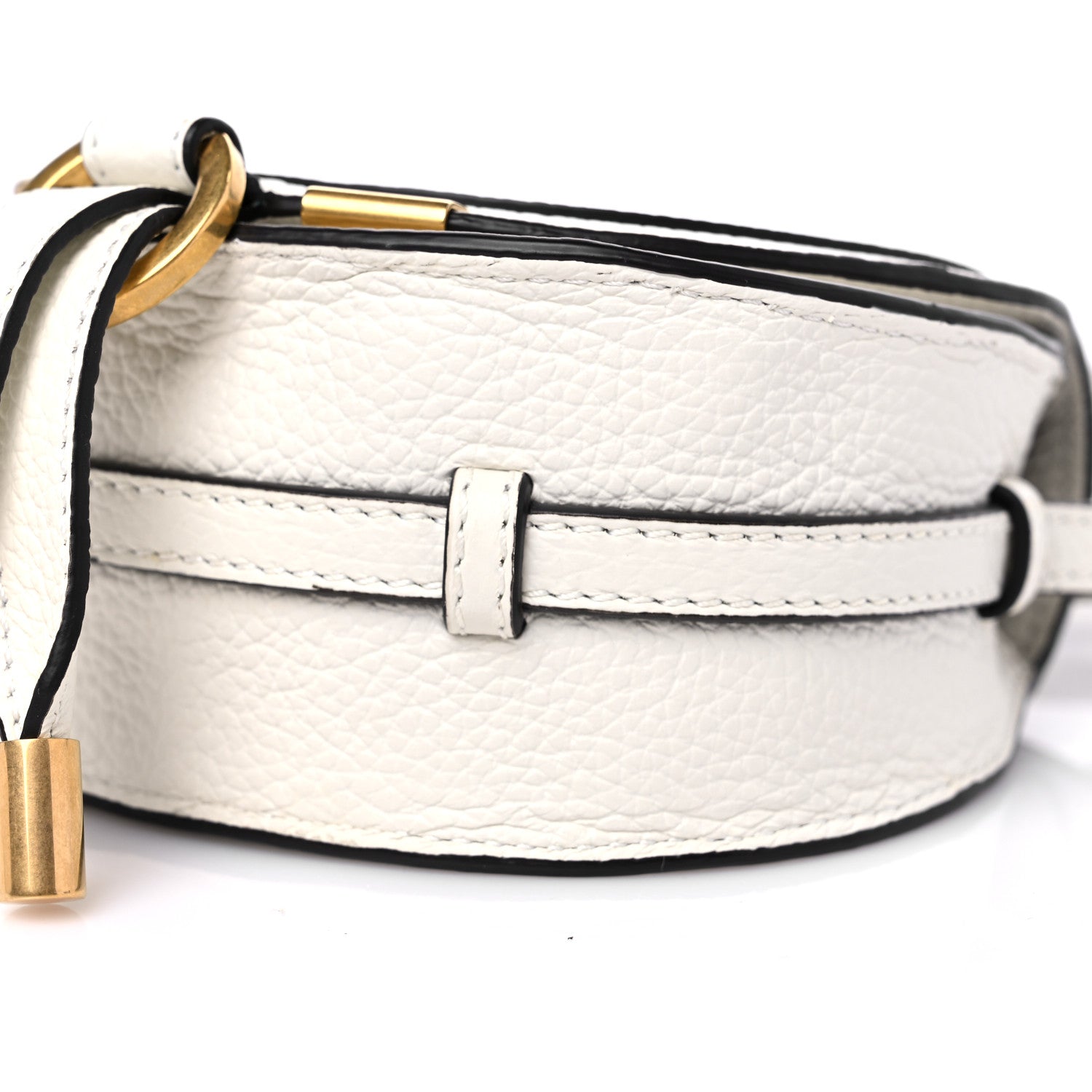 Chloe Calfskin Nano Marcie Saddle Bag White 8 of 9