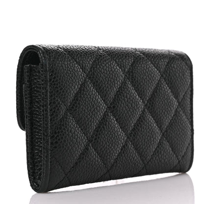 Chanel Caviar Quilted Flap Card Holder Black 3 of 7