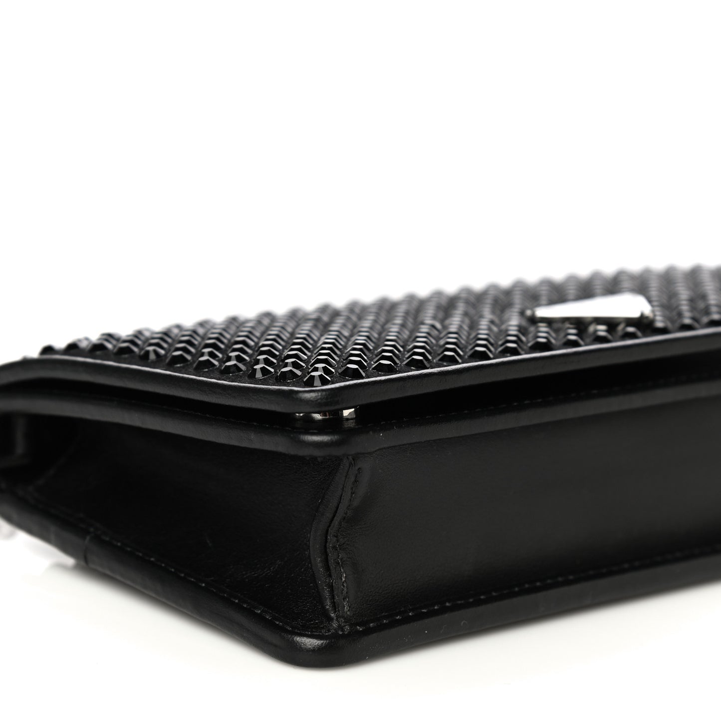 Crystal Mini Wallet Chain Black