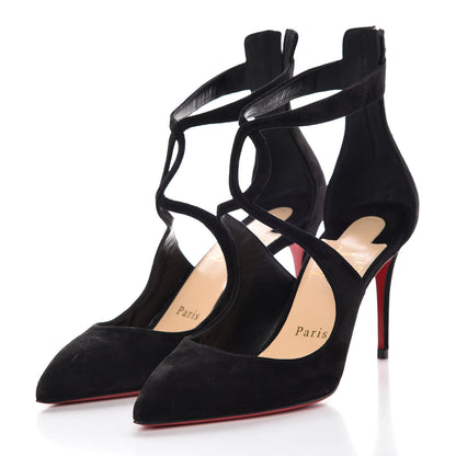 Christian Louboutin Veau Velours Rosas 85 Pumps 36.5 Black 3 of 9