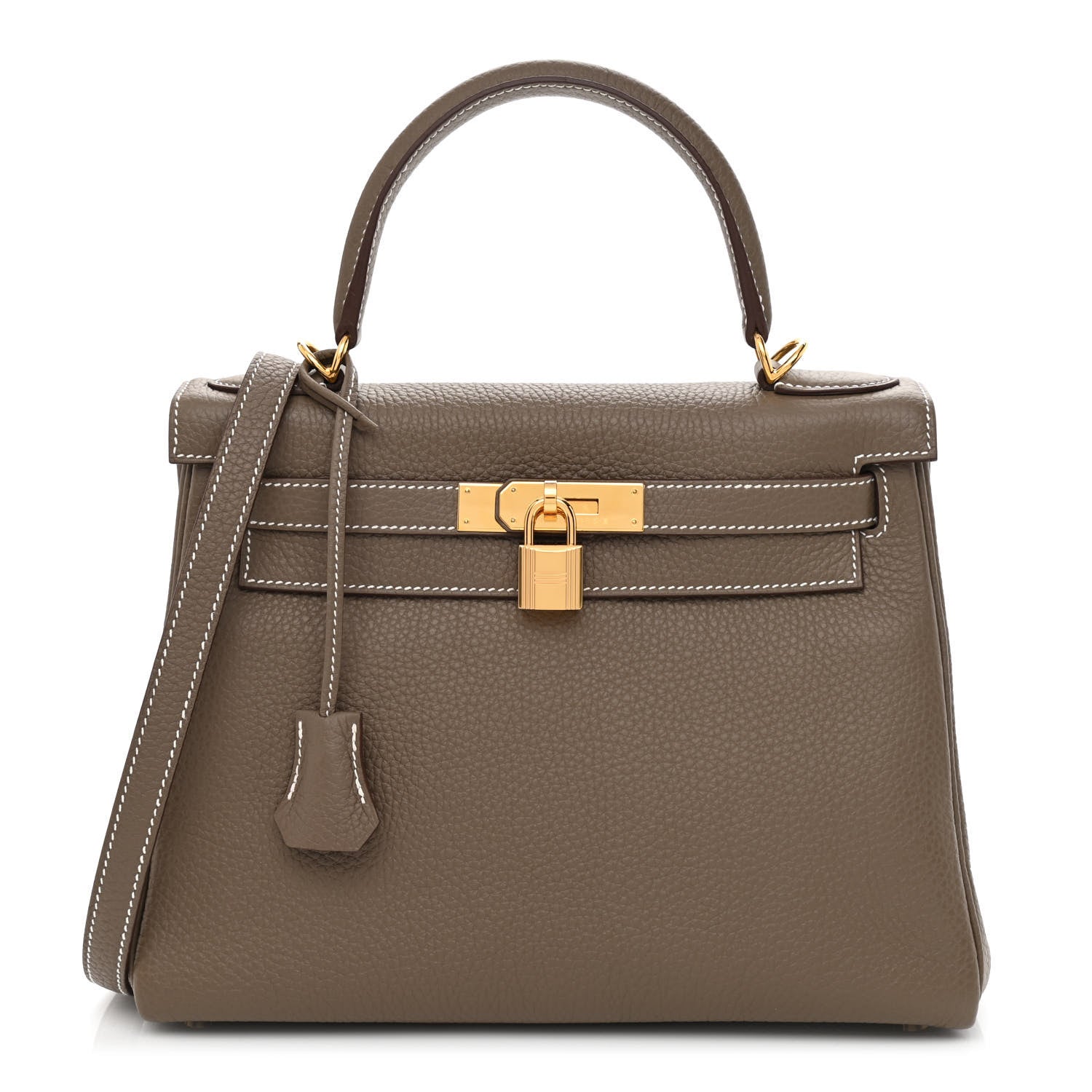 Hermes Taurillon Clemence Kelly Retourne 28 Etoupe 1 of 11
