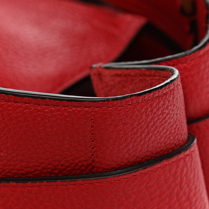 Gucci Textured Calfskin Large Bright Bit Tote Red 12 of 13