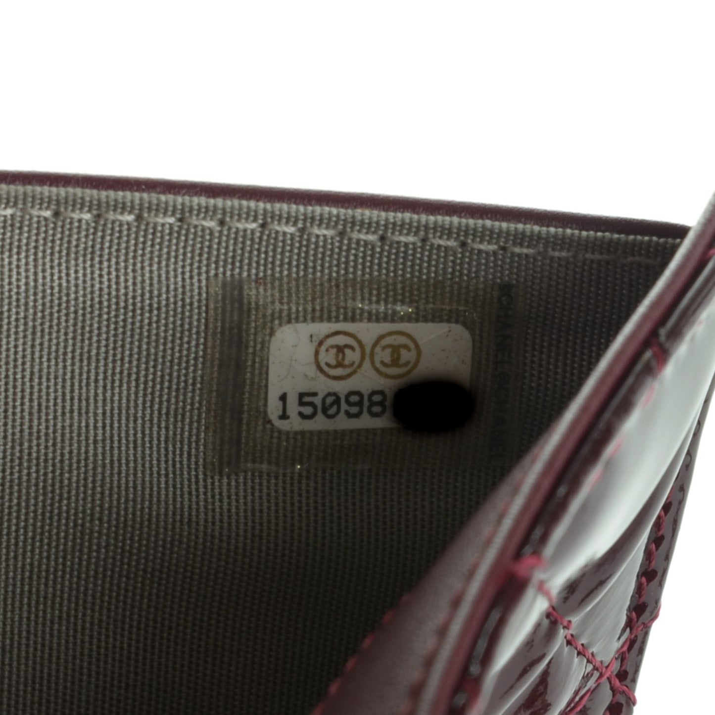 Patent Brilliant Compact Wallet Burgundy