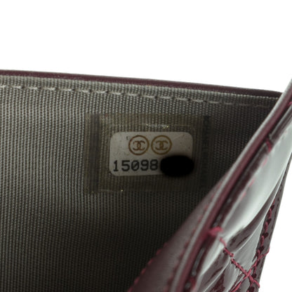 Chanel Patent Brilliant Compact Wallet Burgundy 8 of 8