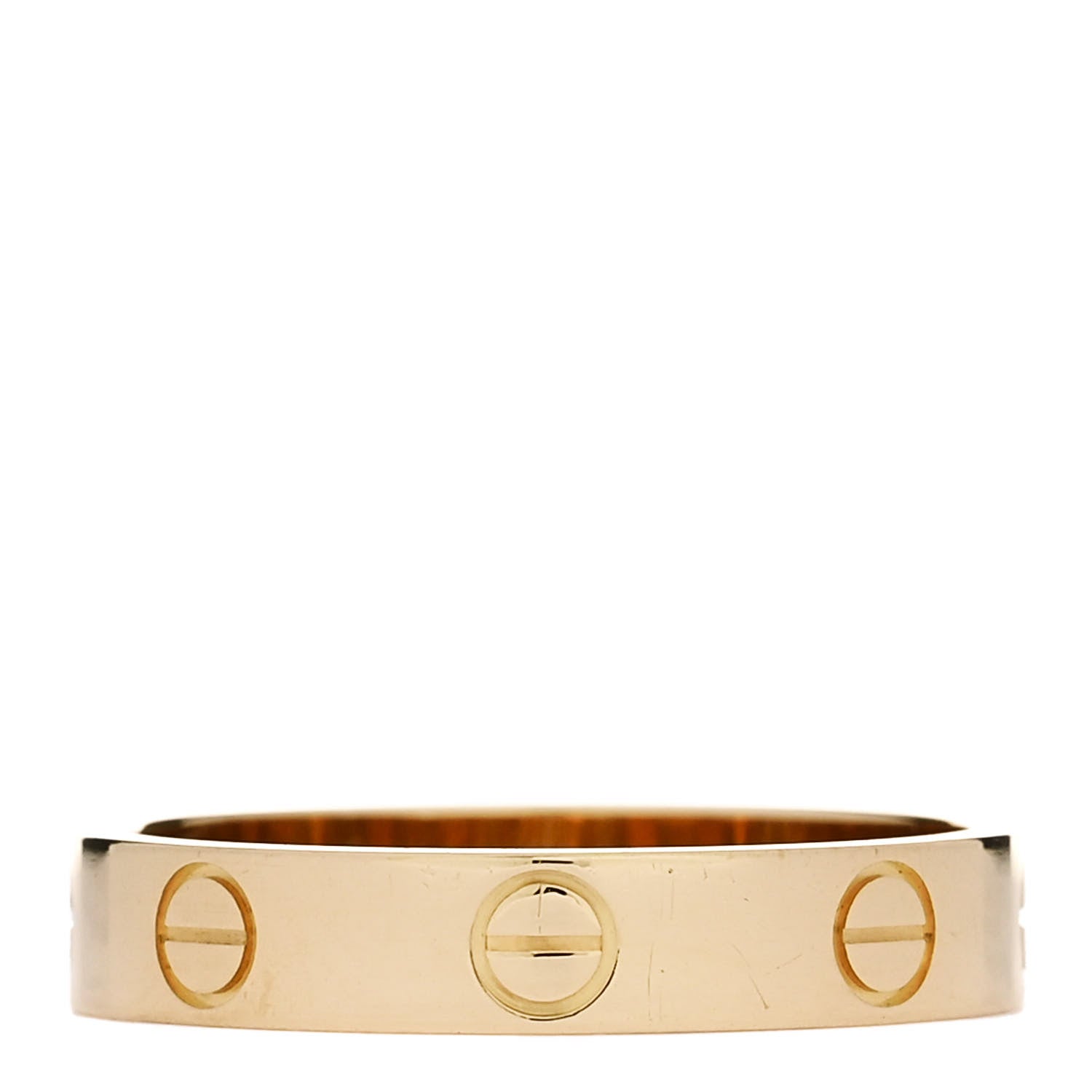 Cartier 18K Yellow Gold 3.5mm LOVE Wedding Band Ring 53 6.5 3 of 5