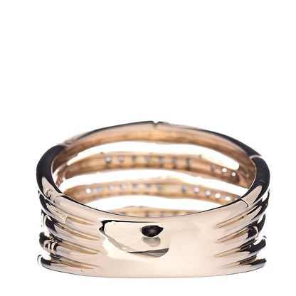 John Hardy 18K Yellow Gold Diamond Wide Bamboo Band Ring 54 7 4 of 6