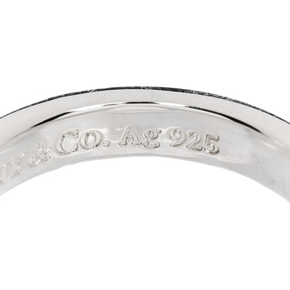 Tiffany Sterling Silver Narrow 1837 Band Ring 59 8.75 5 of 5
