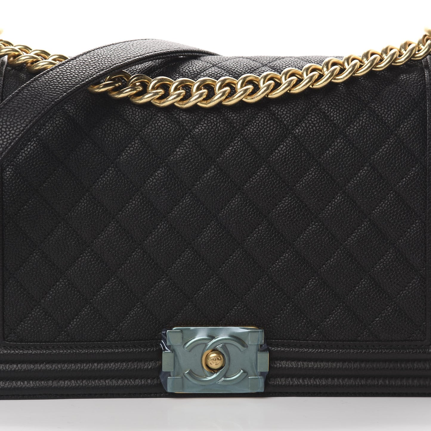 Caviar Quilted New Medium Boy Flap Black