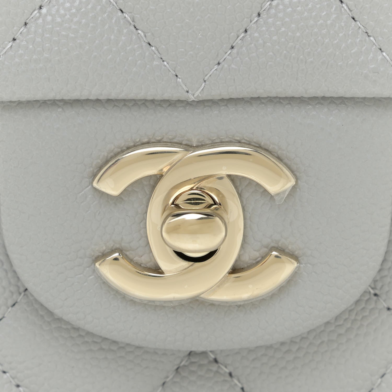 Chanel Caviar Quilted Small Double Flap Grey 10 of 11