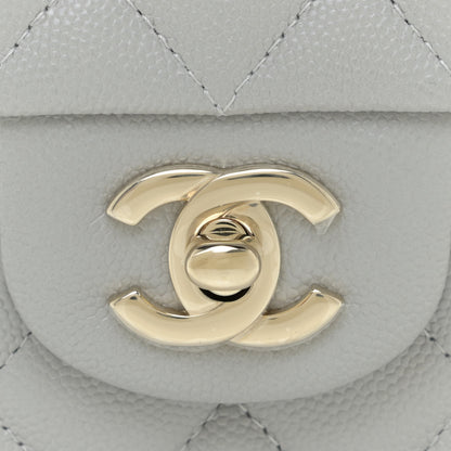 Chanel Caviar Quilted Small Double Flap Grey 10 of 11