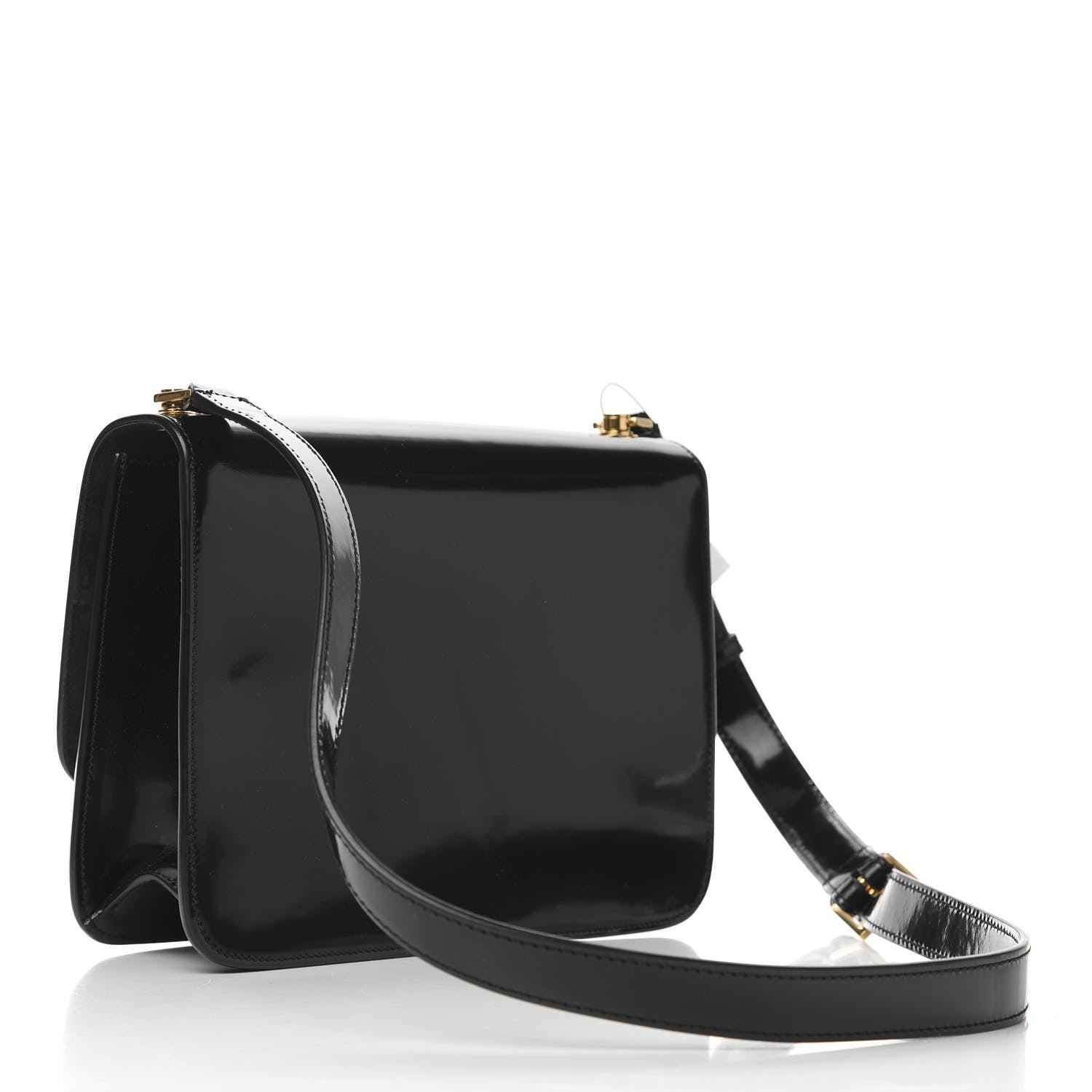 Saint Laurent Patent Calfskin Carre Satchel Black 3 of 10
