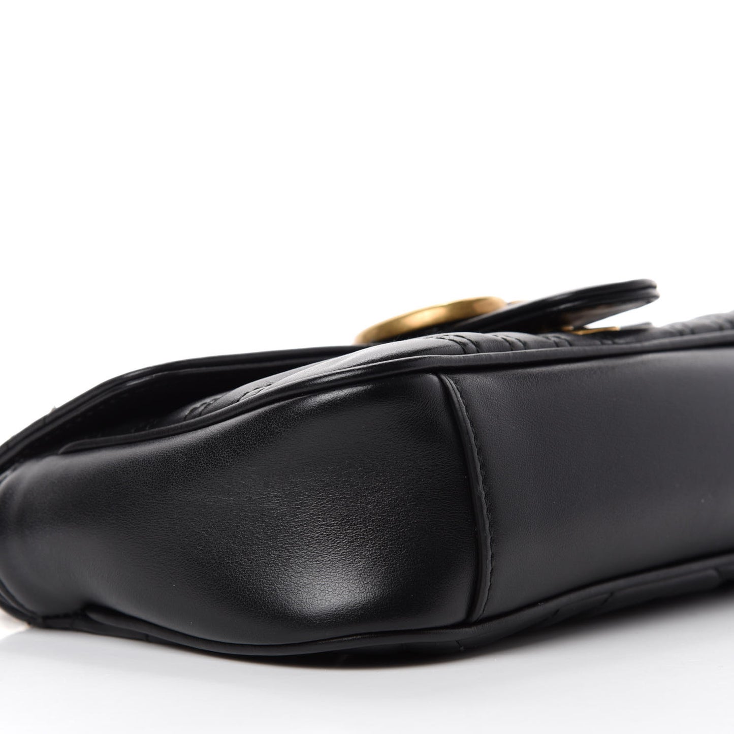 Calfskin Matelasse Mini GG Marmont Shoulder Bag Black