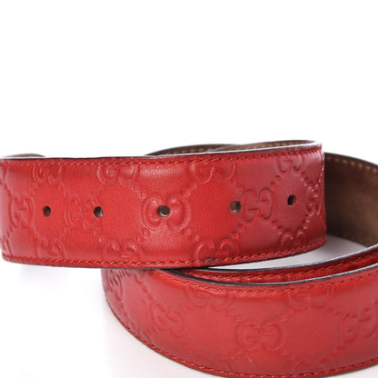 Gucci Guccissima Interlocking G 40mm Belt 90 36 Red 5 of 9