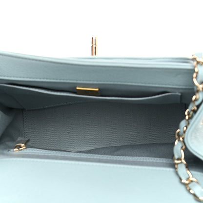 Chanel Caviar Quilted Medium Business Affinity Flap Light Blue 7 of 11