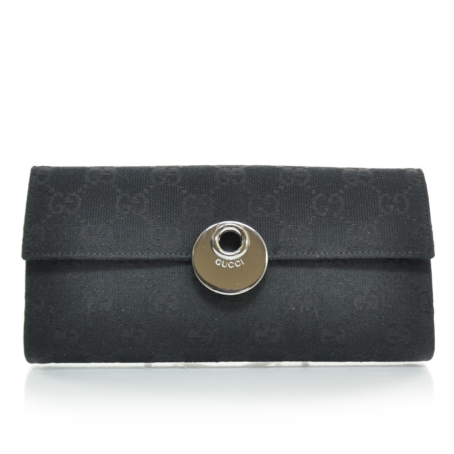 Gucci Monogram Eclipse Continental Wallet Black 1 of 8
