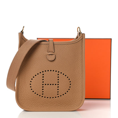 Hermes Taurillon Clemence Amazone Evelyne TPM Chai 10 of 10