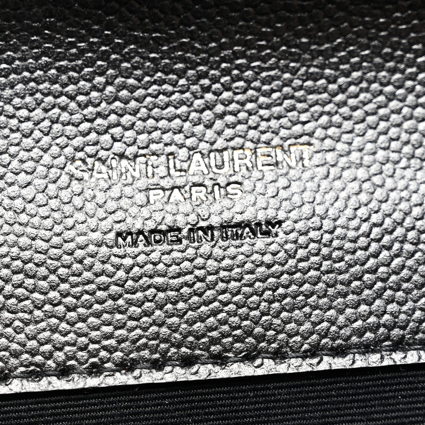 Grain De Poudre Textured Mixed Matelasse Triquilt Monogram Clutch Black