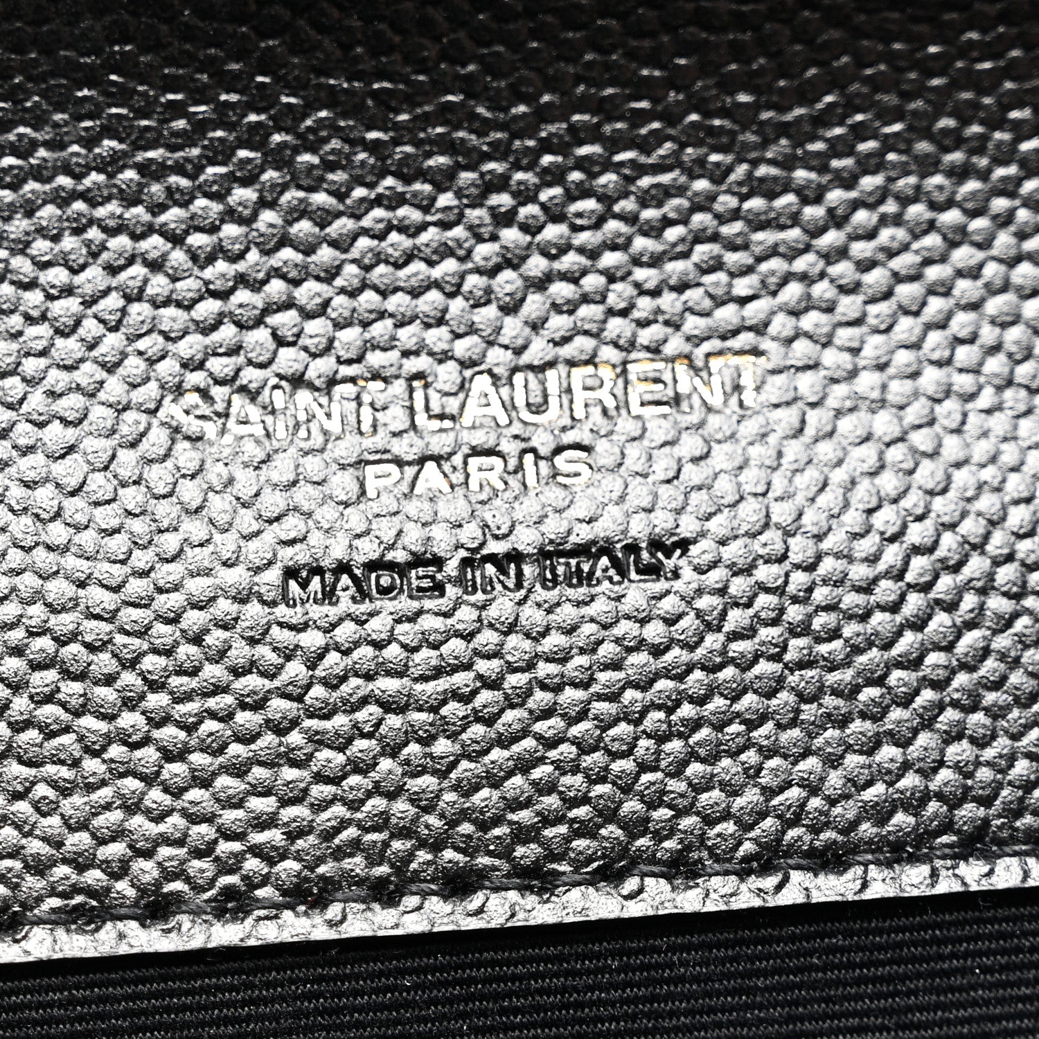 Saint Laurent Grain De Poudre Textured Mixed Matelasse Triquilt Monogram Clutch Black 6 of 7