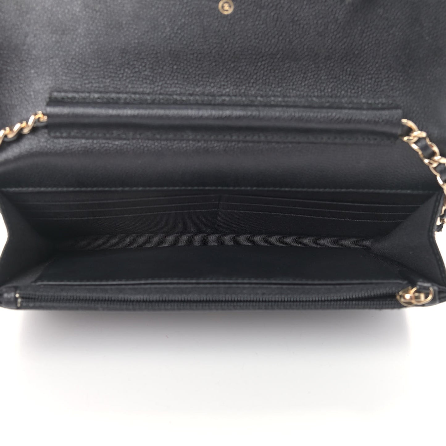 Caviar Quilted Boy Wallet On Chain WOC Black