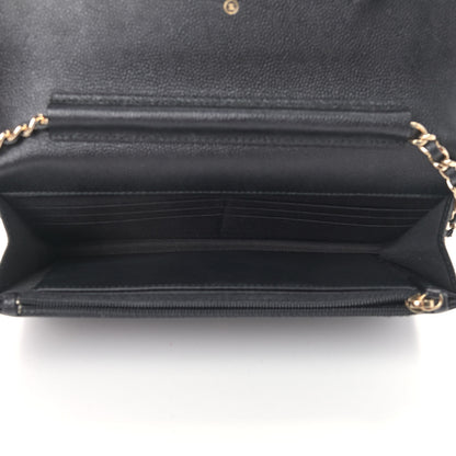 Chanel Caviar Quilted Boy Wallet On Chain WOC Black 5 of 11