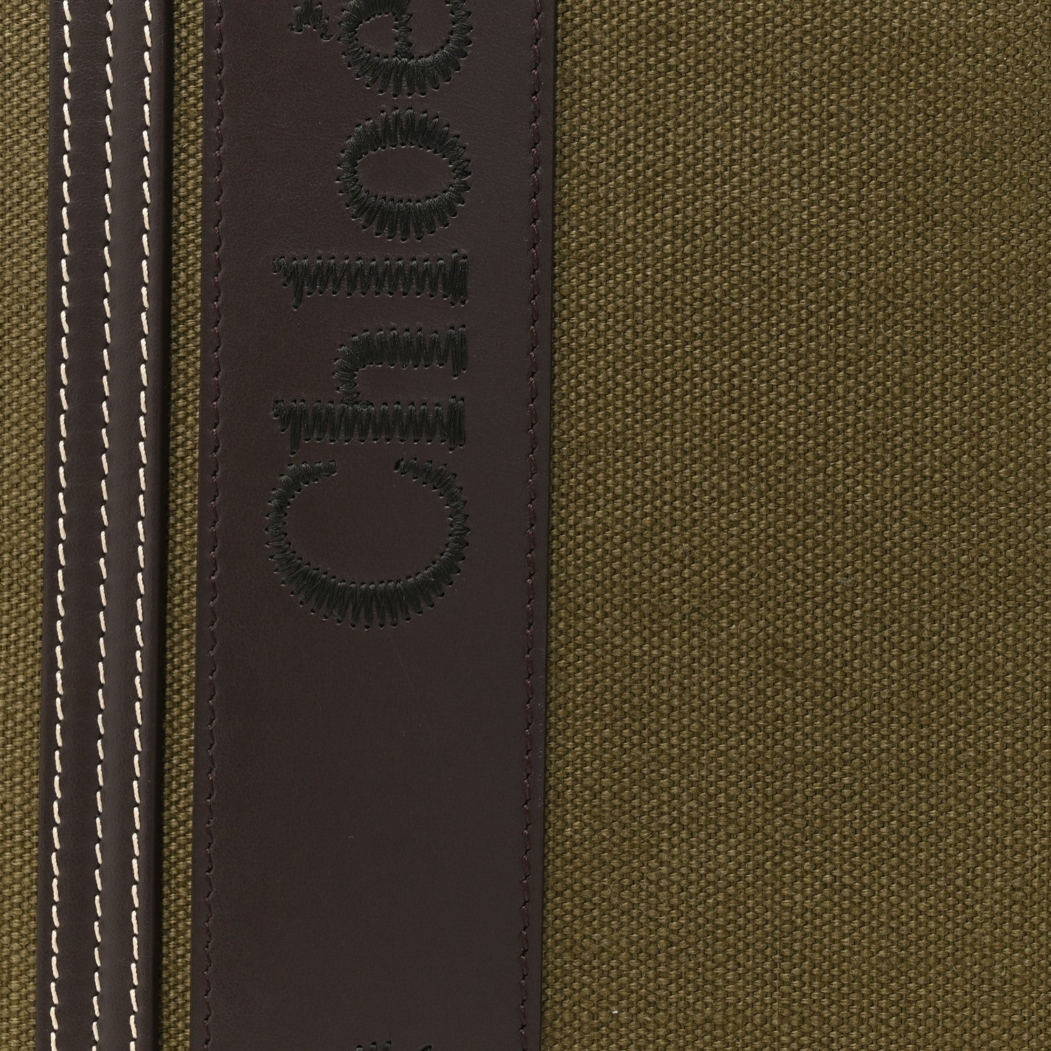 Chloe Linen Calfskin Medium Woody Tote Warm Green 8 of 14